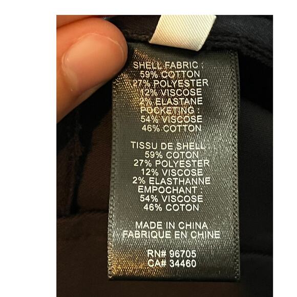 Rebecca Taylor Pants high rise ankle pintuck cropped gray size 0 - Picture 7 of 7